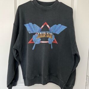 Anine Bing Washed Black Sweatshirt